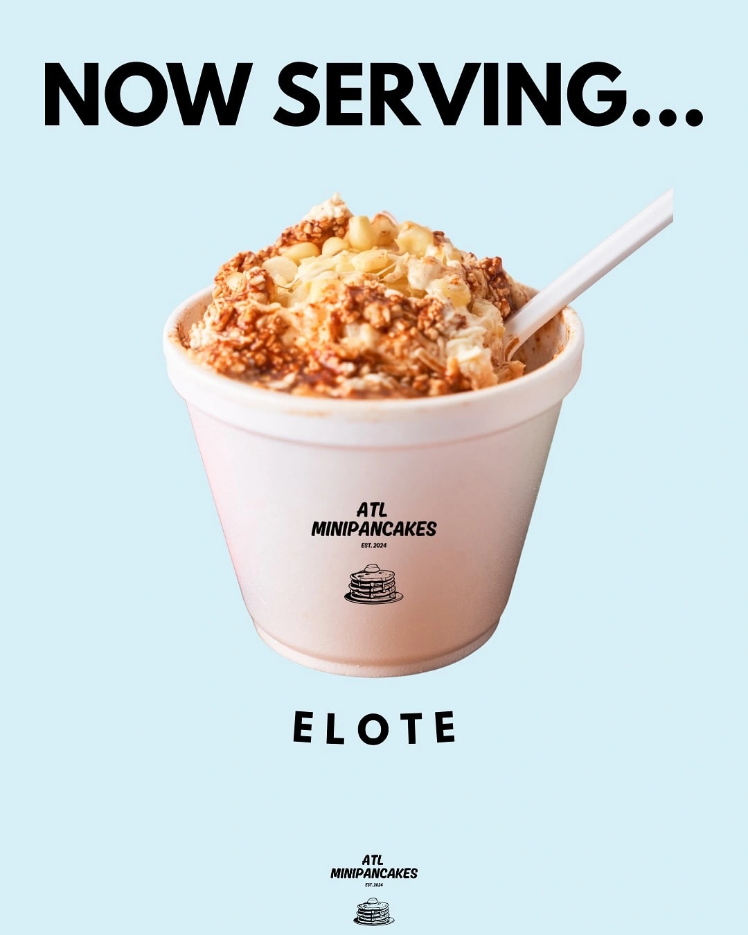 Delicious elote with fresh fruits and syrup