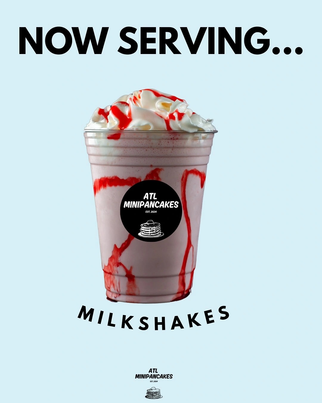 Delicious milk shakes with fresh fruits and syrup